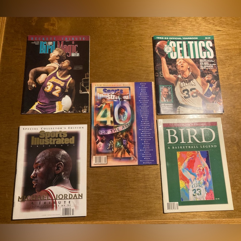 Early 1990s Basketball Magazines Celtics Lakers Larry Bird Magic Michael Jordan